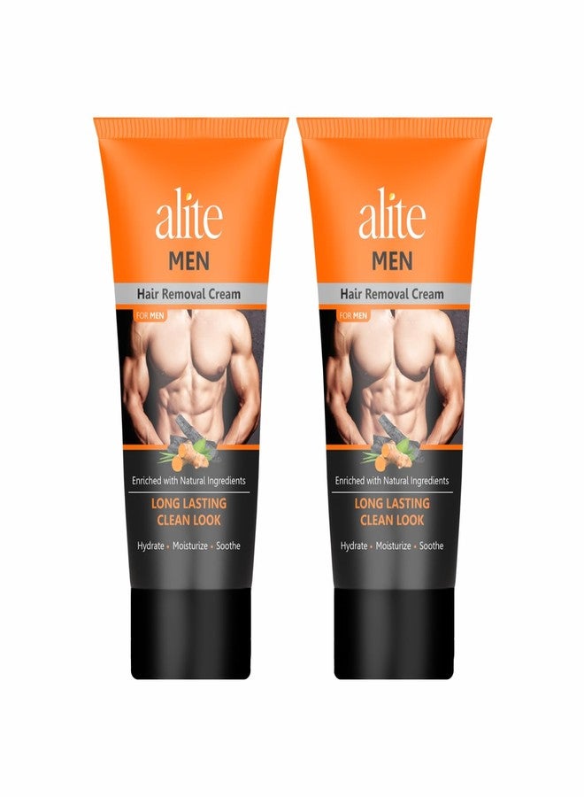 Alite Hair Removal Cream for Men | Instant & Painless Hair Removal | Moisturizes & De-Tans | Safe & Gentle for a Well-Groomed Look | Softens Skin & Works Quickly Pack of 2 (Each 60g) - Image 1